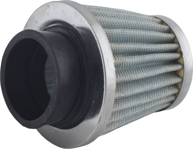 Air Filter - 40mm, Tall Stack (65mm), Chrome Conical Air Filter - PBC439FF1