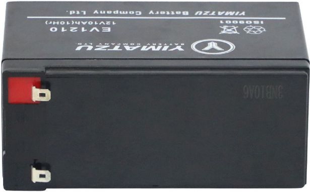 Battery - EV1210, 12V 10AH, Yimatzu, T2 Terminals - PBCBATEV120F1
