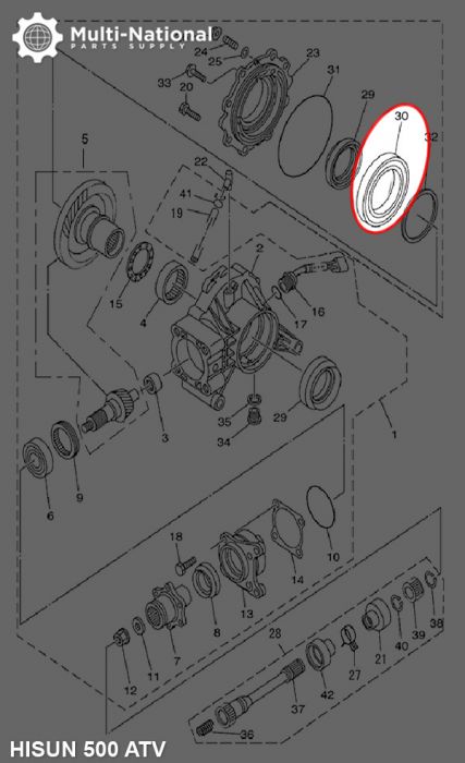Bearing - 16017, 130x85x14, ATV, Hisun, 500-800cc (1pc) - BRG1607 - PBC201F1