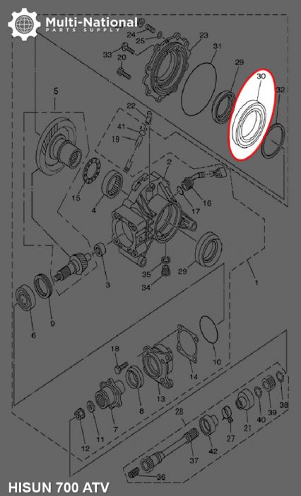 Bearing - 16017, 130x85x14, ATV, Hisun, 500-800cc (1pc) - BRG1607 - PBC201F1