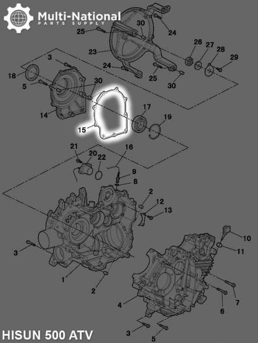 Bearing Seat Gasket - ATV, Hisun, 500-700cc - GSK0054 - PBC2641F1