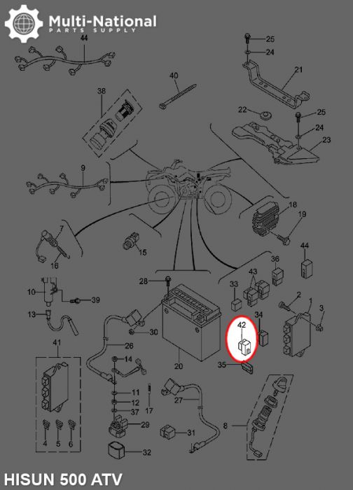 Breaker Assembly - Hisun, 400cc UTV, 500-700cc ATV - 10A1650 - PBC2308F1