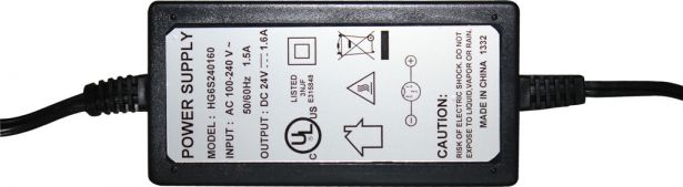Charger - 24V, 1.6A, 3-Pin Inline Plug (Female DIN) - CHG2416FS - PBC1840F1