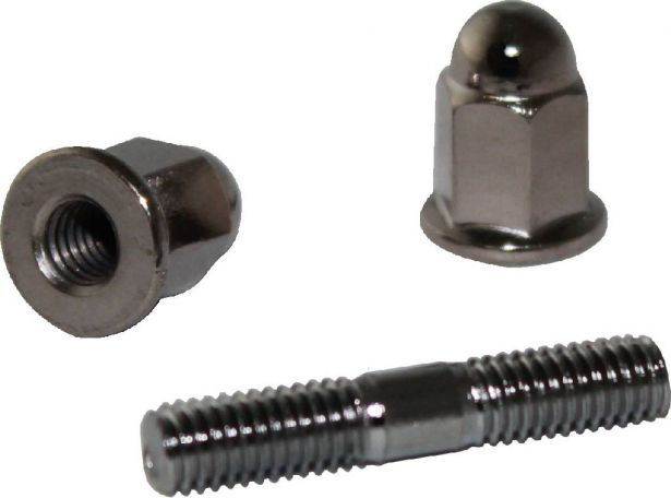 Exhaust Stud and Cap Nut - 6mm set (4pcs) - HWN9906 - PBC2902F1