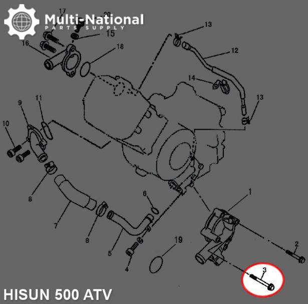 Flange Bolt, Hexagon Head, 6-65 (1pc) 6mm Diameter, 65mm Length - HWB0665-6 - PBC2933F1