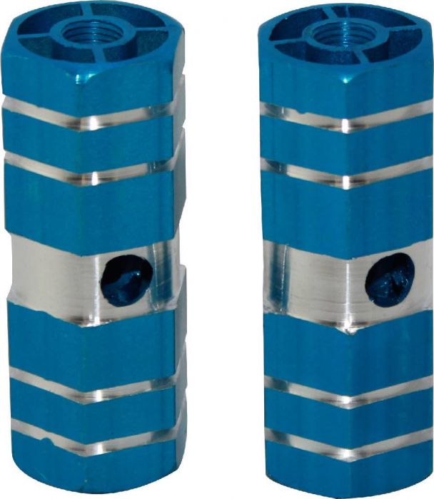 Foot Pegs - Dirt Bike, Blue, CNC Machined Lightweight (2 pcs) - 40D5060BU - PBC657F1