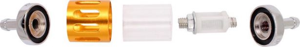 Fuel Filter - Posh Racing, Silver/Gold - 20A5240GD - PBC2593F1