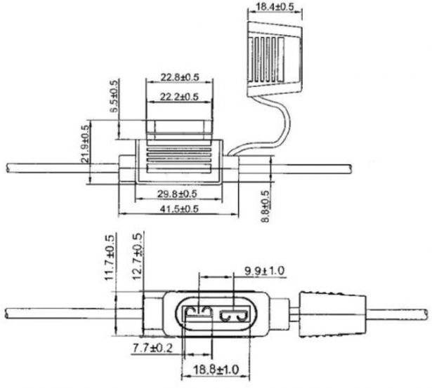 Fuse Holder - In Line, ATO, 40A - 60A9922 - PBC2083F1