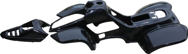 Plastic Set - 50cc to 125cc ATV, Black, Racing Style - 70A7110BK - PBC600F1