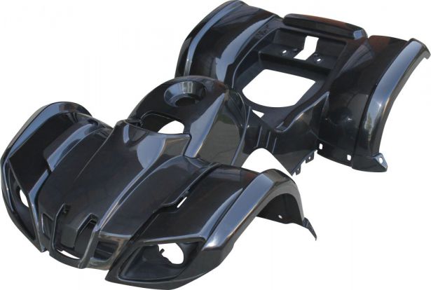 Plastic Set - 50cc to 125cc ATV, Black, Utility Style - 70A7120BK - PBC454F1