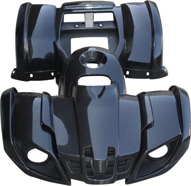 Plastic Set - 50cc to 125cc ATV, Black, Utility Style - 70A7120BK - PBC454F1
