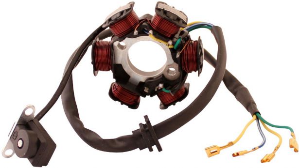 Stator - Magneto Coil, GY6-6, 4 Wire - 30A9310 - PBC2250F1
