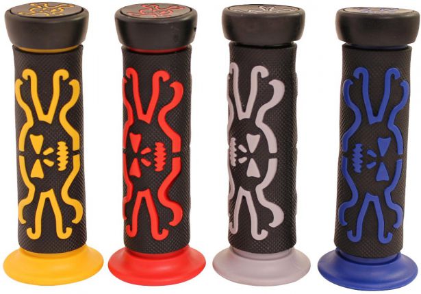 Throttle Grips - Skulls, Gray - 70D1835GY - PBC2718F1