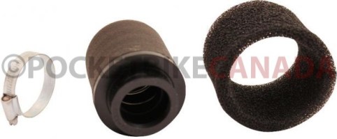 Air Filter - 38mm, Sponge, Straight, Yimatzu Brand, Black - 60A2382BK - PBC61F1