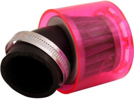Air Filter - 41mm to 43mm, Conical, Waterproof, Angled, Yimatzu Brand, Red - 60A1372RD - PBC86F1