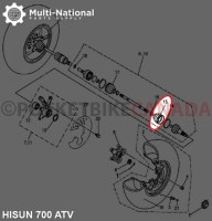Axle Dust Cover - ATV/UTV, Hisun, 400-800cc - 70A4380 - PBC3408F1