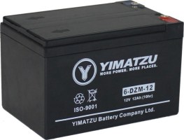 Battery - EV12120 / 6-DCM-12 / 6-DZM-12 / 6-FM-12, AGM, 12V 13Ah, Yimatzu, Threaded Terminals - BATEV12012 - PBC174EF1