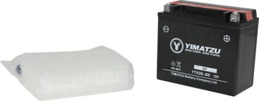 Battery - GTX20L-BS Yimatzu, AGM, Maintenance Free - BATMF1220LBS - PBC124EF1