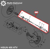 Drive Shaft - 400cc, ATV, Hisun, Left - 70A4840 - PBC1749F1