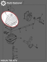 Gear Shift Boot - ATV, Hisun, 400-500cc - 70A8850 - PBC3478EF1