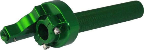 Throttle Lever - Twist Grip, CNC, 90cc to 250cc, Dirt Bike, Yimatzu Brand, Green - 70A3250GN - PBC2716F1