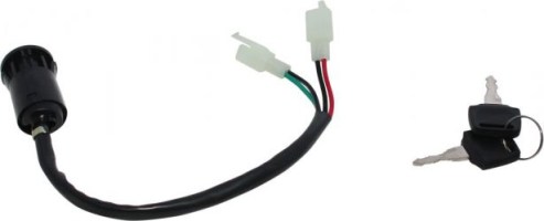 Ignition Key Switch - 4 Wire, Two Plug, Male, Plastic - 10A4241 - PBC1986F1