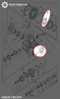 Oil Seal - 65mm/90mm/9mm, 400-800cc, Hisun - 20A5580 - PBC297F1