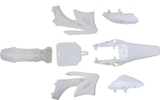 Plastic Set - 50cc to 150cc, Dirt Bike, White (7pcs) - 70D7110WT - PBC653F1
