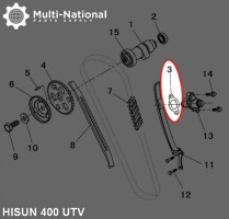 Tensioner Gasket - Hisun, 400-500cc, ATV/UTV - 70A9541 - PBC2691F1