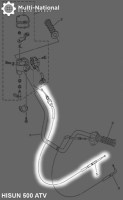 Throttle Cable / Accelerator Cable - 91cm, 400cc, 500cc, 700cc, 800cc Hisun - CBL0550 - PBC934F1