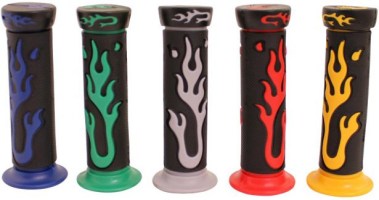 Throttle Grips - Flames, Red - 70D1830RD - PBC2708F1