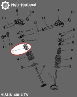 Valve Spring - Inner, ATV/UTV, Hisun, 400-500cc - 20A2140 - PBC1534F1