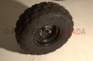 Front Wheel Rim and Tire with Drum Brake 145/70-6 for 50cc/70cc/90cc/110cc 4-Stroke Mini ATV Quad - G1010050