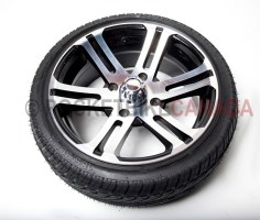 185/30-14 Huajian Tubeless 4 Ply Rated Tire & Black/Silver 14x6  for ATV - TXX FRONT-2